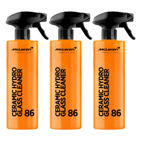 McLaren Ceramic Glass Clean & Protect Streak Free Rain Repellent Car Shine 3x500ml