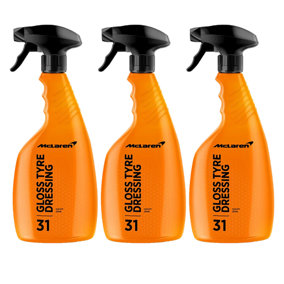 McLaren Tyre Dressing High Gloss Dressing Tyre Shine Wet Look Black 3x500ml