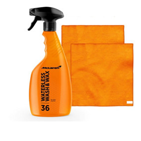 McLaren Waterless Wash & Wax 500ml + Standard Micro Fiber Clothx2