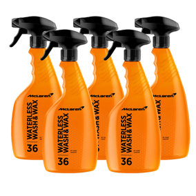 McLaren Waterless Wash & Wax Car Gloss Shine Showroom Cleaner 5x500ml
