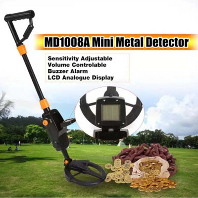 MD1008A Metal Detector High Accuracy Waterproof Gold Detector, LCD Display, Sensitivity, Depth Indicator, for Treasure Hunting