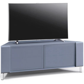 MDA Designs CORVUS Corner-Friendly Grey BeamThru Doors TV Cabinet for Flat Screen TVs up to 50"