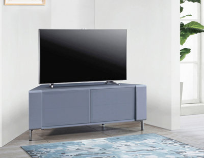 Grey high gloss clearance corner tv unit