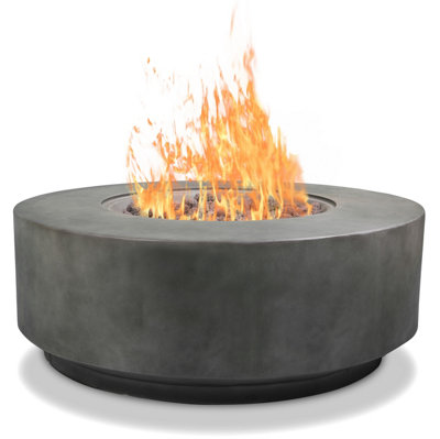 MDA Designs FUSION Dark Grey Lavish Garden and Patio Fire Pit with Eco-Stone Finish - Fully Assembled