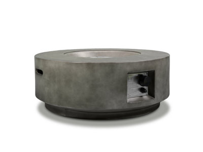 MDA Designs FUSION Dark Grey Lavish Garden and Patio Fire Pit with Eco-Stone Finish - Fully Assembled