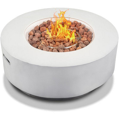 Buckingham Large Garden Fire Pit Rust Finish - Geometric Design, UV Stable, Frost Resistant