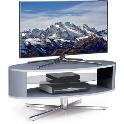 MDA Designs Orbit 1100GG Grey TV Stand with Grey Elliptic Sides for Flat Screen TVs up to 55"