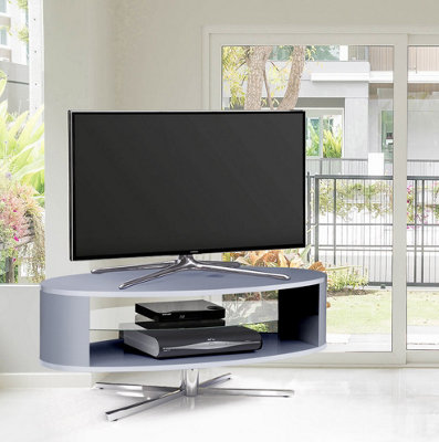 MDA Designs Orbit 1100GG Grey TV Stand with Grey Elliptic Sides for Flat Screen TVs up to 55"