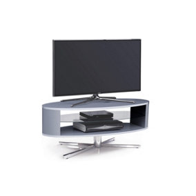 MDA Designs Orbit 1100GG Grey TV Stand with Grey Elliptic Sides for Flat Screen TVs up to 55Inch