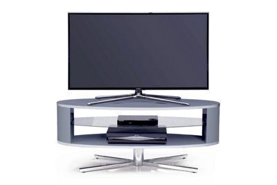 MDA Designs Orbit 1100GG Grey TV Stand with Grey Elliptic Sides