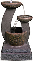 MDA Designs Shinto 3 Tier Pouring Bowls Water Feature with Lights