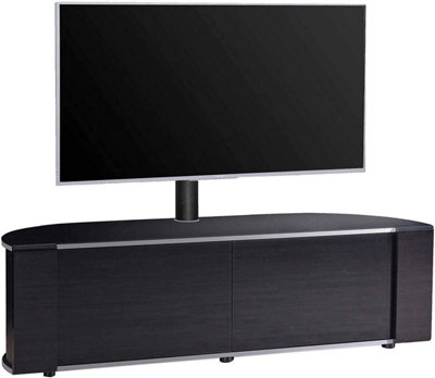 MDA Designs Sirius 1600 Black with BeamThru Remote-Friendly Doors for Flat Screen TVs up to 65" with Mounting Bracket