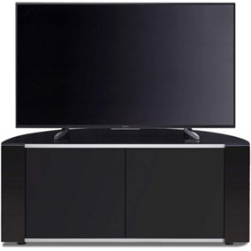 MDA Designs Sirius 850 Black Remote Friendly Beam Thru Glass Door up to 40" LCD/Plasma/LED Cabinet TV Stand