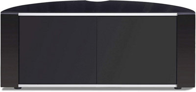 MDA Designs Sirius 850 Black Remote Friendly Beam Thru Glass Door up to 40" LCD/Plasma/LED Cabinet TV Stand