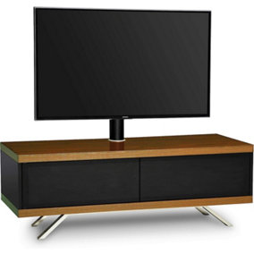 MDA Designs TUCANA 1200 HYBRID BLACK WALNUT COMPLETE Beam Thru Remote-Friendly up to 60" Flat Screen Cantilever TV Cabinet