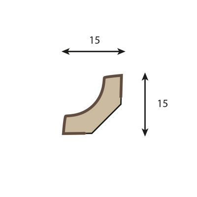 MDF Laminate Scotia Beading - White, 120cm