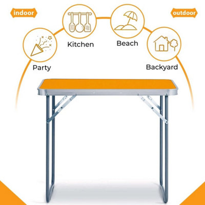 MDF PORTABLE INDOOR OUTDOOR WOODEN FOLDING DINING TABLE