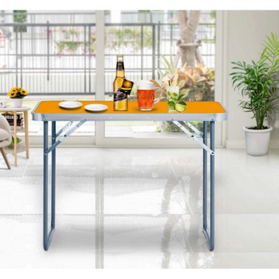 MDF PORTABLE INDOOR OUTDOOR WOODEN FOLDING DINING TABLE