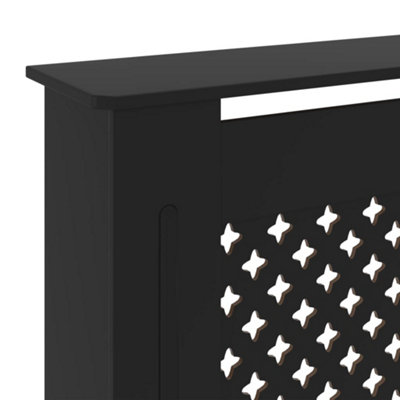 MDF Radiator Cover Black 205 cm - 6