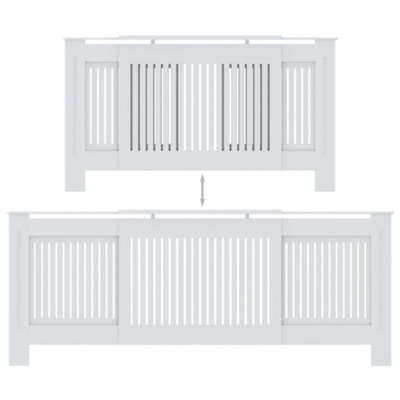 MDF Radiator Cover White 205 cm - 5