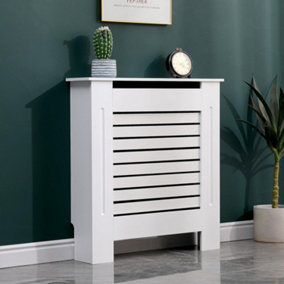 MDF Radiator Cover With Modern Cabinet Top Shelving (Small)