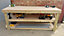 MDF top workbench (H-90cm, D-70cm, L-120cm) with double shelf