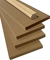 MDF Wall panel kit with top trim for panelling 90x9mm