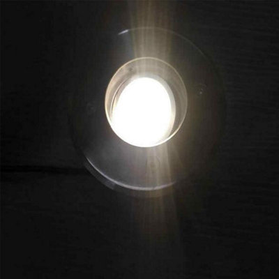 MEADOW - CGC Four Round Large With Bulbs Stainless Steel Inground Or Decking Lights