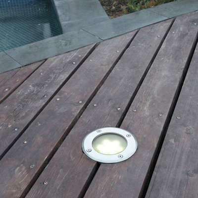MEADOW - CGC Round Large Single Stainless Steel Inground Or Decking Lights