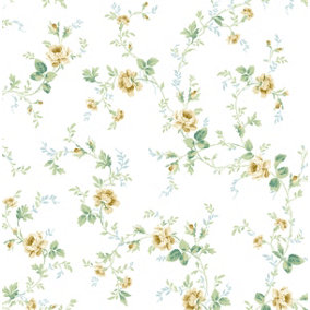 Meadow Floral Trail Prepasted Wallpaper