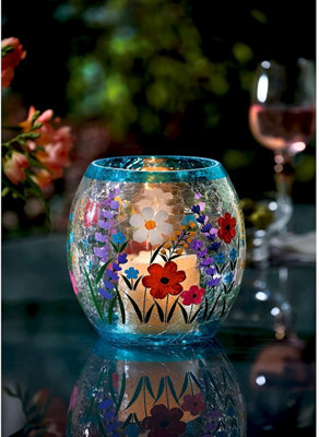 Glass on sale led candle