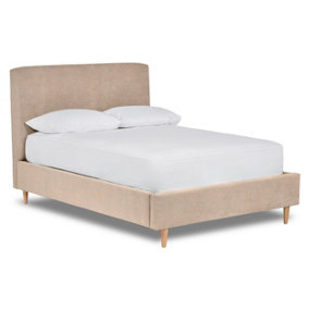 Meadow Modern Fabric Bed Base Only 4FT Small Double- Marlow Stone