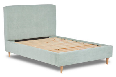 Meadow Modern Fabric Bed Base Only 5FT King- Marlow Duck Egg