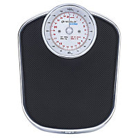 Mechanical Bathroom Weighing Scales - Easy Read Analogue Dial with Wide Non Slip Platform - Measures in KG, St & Lbs