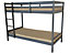 Mecor Wooden Bunk Bed Frame in Grey, Kids Bedroom Furniture, Scandinavian Style, 2x Single 3FT (90cm) Beds with Sturdy Ladder