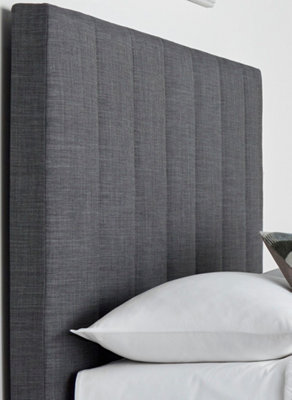Medburn Ottoman Storage Upholstered TV Bed Frame Slate Grey Linen Fabric