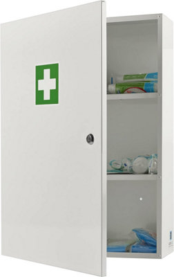Medical 2 Cabinet Wall Mounted Extra Large Capacity Child Proof Lock Price Comparisons | Compare The Build