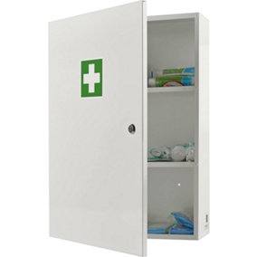 Medical 2 Cabinet Wall Mounted Extra Large Capacity Child Proof Lock