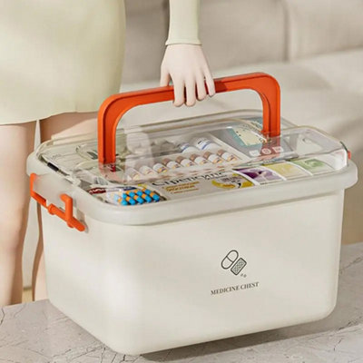 Medicine Storage Box Portable Medication Storage Large-Capacity ...