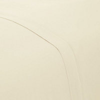 MEDITERRANEAN LINENS Monaco 100% Egyptian Cotton 310x270cm Super King Flat Sheet 400 Thread Count - Ivory
