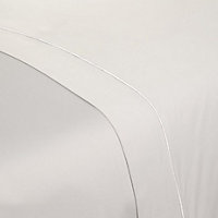 MEDITERRANEAN LINENS Monaco 100% Egyptian Cotton 400 Thread Count Double Flat Sheet 230x260cm-White