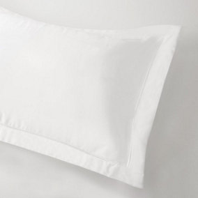 MEDITERRANEAN LINENS Monaco 100% Egyptian Cotton 400 Thread Count Oxford Pillowcases pair-White