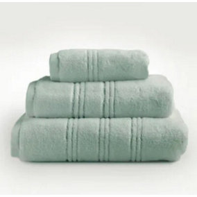 MEDITERRANEAN LINENS Paris 600 gsm Zero Twist Cotton Bathsheet Towel colour Duck Egg