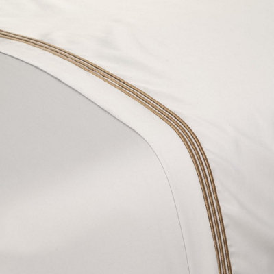 MEDITERRANEAN LINENS Sicily 100% Egyptian Cotton 600 Thread Count King Flat Sheet 275x275cm