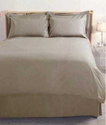 MEDITERRANEAN LINENS Valencia 100% Egyptian Cotton 200 Thread Count Double Duvet Cover Set -Tuape