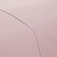 MEDITERRANEAN LINENS Valencia 100% Egyptian Cotton 200 Thread Count King Flat Sheet 275x275cm -Pale Pink