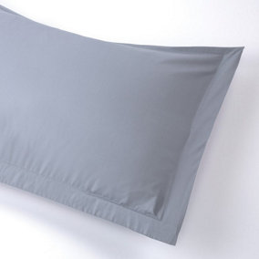 MEDITERRANEAN LINENS Valencia 100% Egyptian Cotton 200 Thread Count Oxford Pillowcases pair -Denim