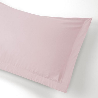 MEDITERRANEAN LINENS Valencia 100% Egyptian Cotton 200 Thread Count Oxford Pillowcases pair -Pale Pink