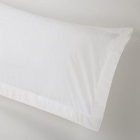 MEDITERRANEAN LINENS Valencia 100% Egyptian Cotton 200 Thread Count Oxford Pillowcases pair -White