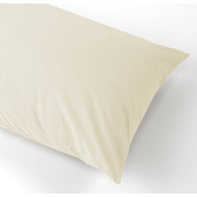 MEDITERRANEAN LINENS Valencia 100% Egyptian Cotton 200 Thread Count Standard Pillowcases pair -Ivory